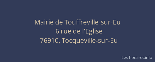 Mairie de Touffreville-sur-Eu