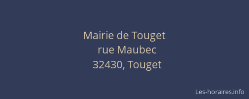 Mairie de Touget