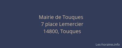 Mairie de Touques