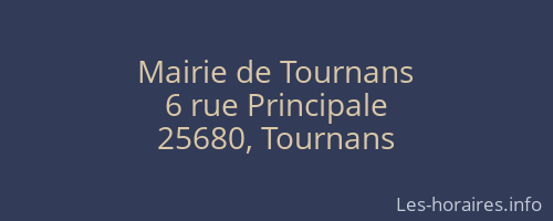 Mairie de Tournans