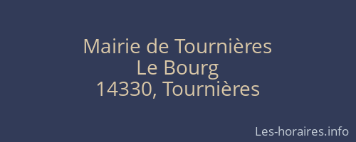 Mairie de Tournières