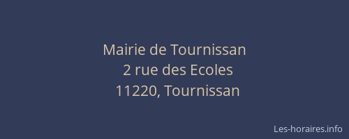Mairie de Tournissan