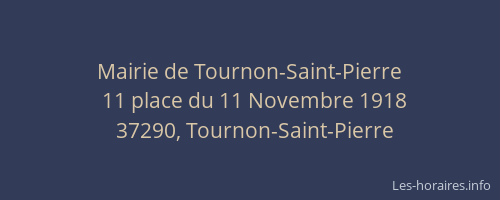 Mairie de Tournon-Saint-Pierre