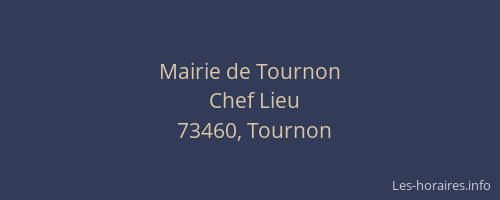 Mairie de Tournon