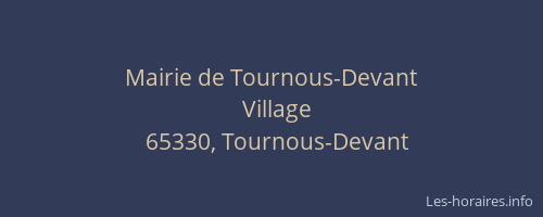 Mairie de Tournous-Devant