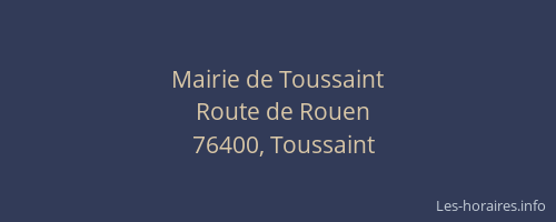Mairie de Toussaint
