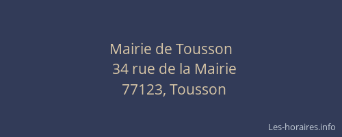 Mairie de Tousson