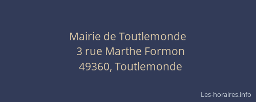 Mairie de Toutlemonde
