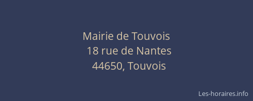 Mairie de Touvois