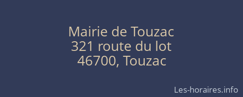 Mairie de Touzac