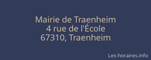 Mairie de Traenheim