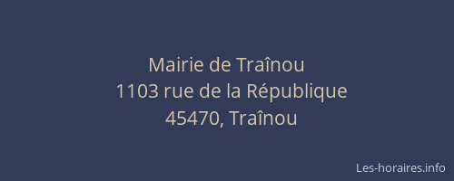Mairie de Tra&icirc;nou
