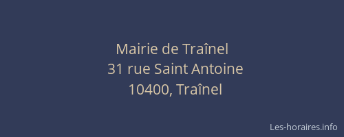 Mairie de Traînel