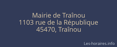 Mairie de Traînou