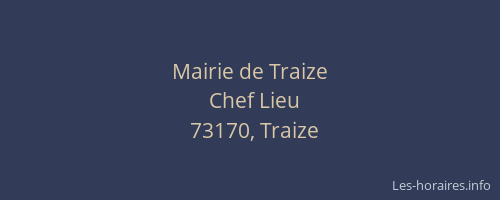 Mairie de Traize