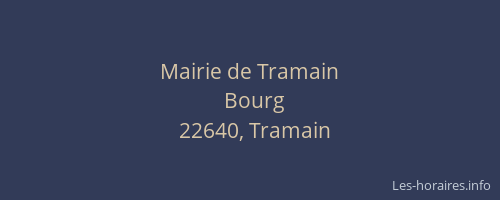 Mairie de Tramain