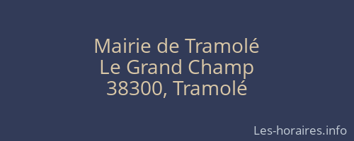 Mairie de Tramolé