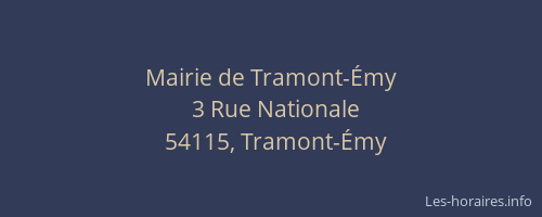 Mairie de Tramont-Émy