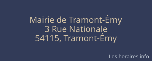 Mairie de Tramont-Émy