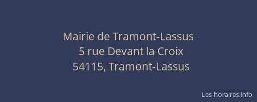 Mairie de Tramont-Lassus
