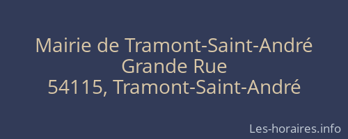 Mairie de Tramont-Saint-André