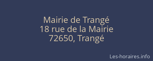 Mairie de Trangé