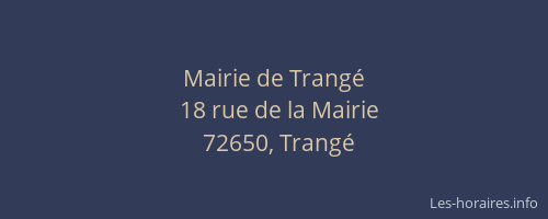 Mairie de Trang&eacute;