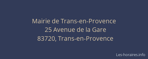 Mairie de Trans-en-Provence
