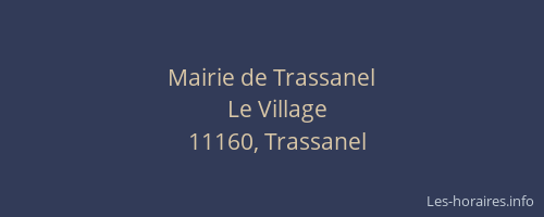 Mairie de Trassanel