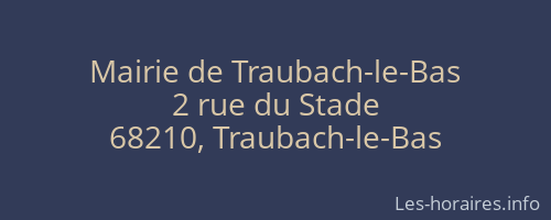 Mairie de Traubach-le-Bas