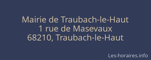 Mairie de Traubach-le-Haut