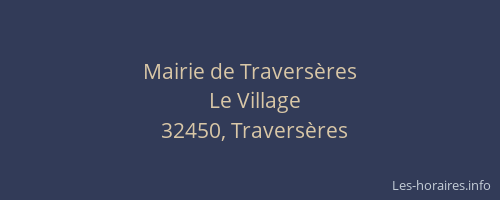 Mairie de Traversères