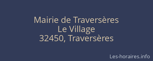 Mairie de Traversères