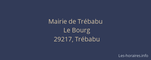 Mairie de Trébabu