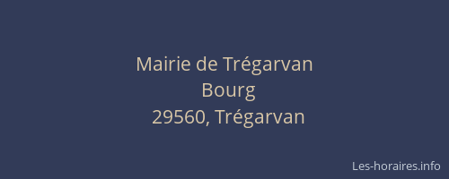 Mairie de Trégarvan