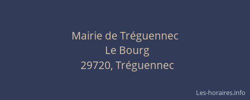 Mairie de Tr&eacute;guennec