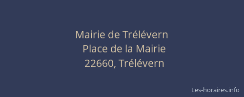 Mairie de Trélévern