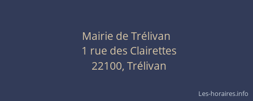 Mairie de Tr&eacute;livan