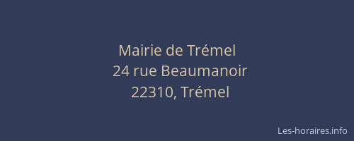 Mairie de Trémel