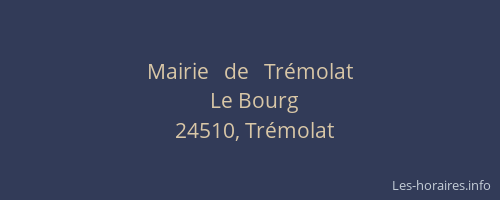 Mairie   de   Trémolat