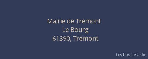 Mairie de Trémont