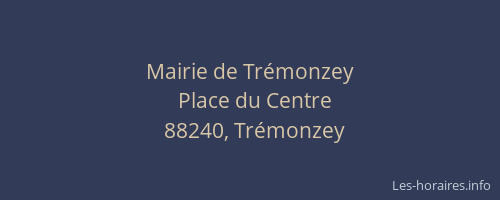 Mairie de Trémonzey