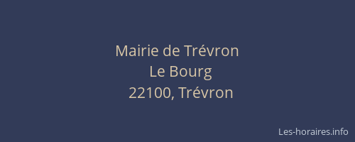 Mairie de Tr&eacute;vron