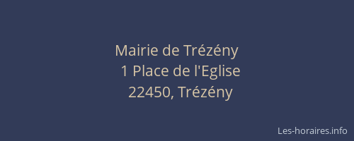 Mairie de Trézény
