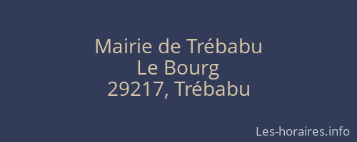 Mairie de Trébabu