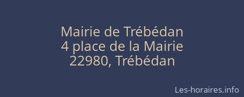 Mairie de Trébédan