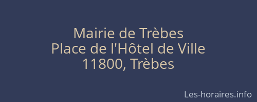 Mairie de Trèbes