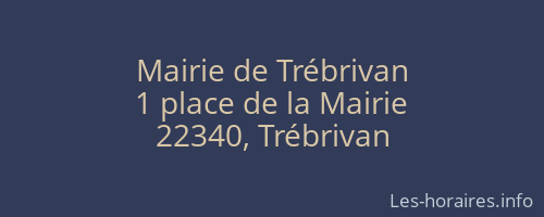 Mairie de Trébrivan