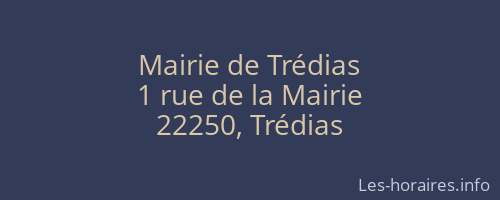 Mairie de Trédias