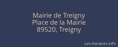 Mairie de Treigny